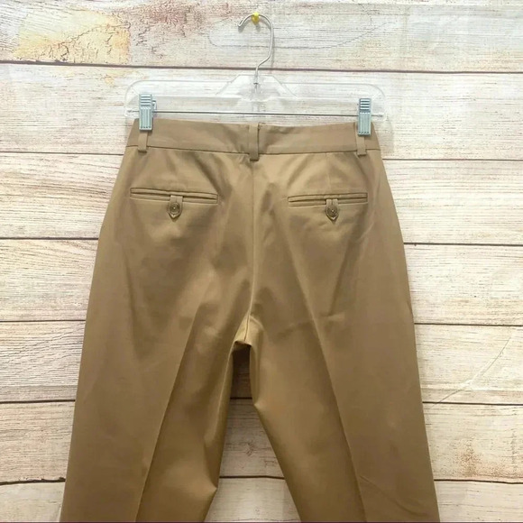 Ralph Lauren Black Label Size 4 Vintage Dress Pants Camel Khaki Cotton Blend - Picture 8 of 12
